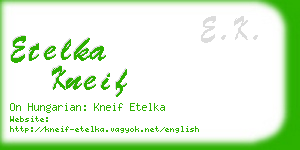 etelka kneif business card